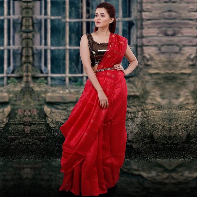 Red Matka Silk Saree