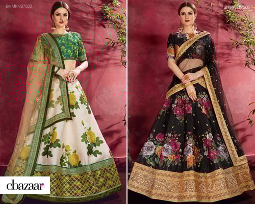 Digital printed Lehengas