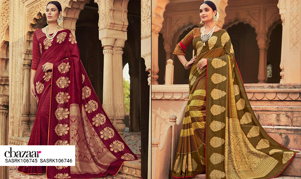 Bordered Chanderi Silk