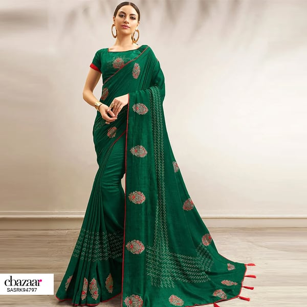 Foil Print Chanderi Silk