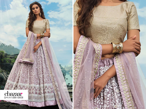 Lavender lehenga