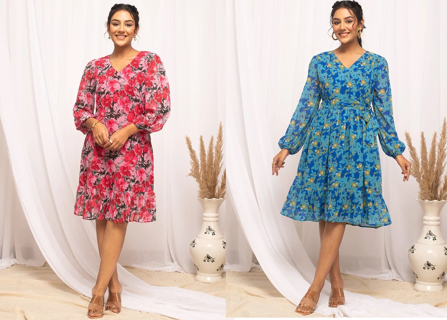 Blended Cotton Printed Dress After Six Wear