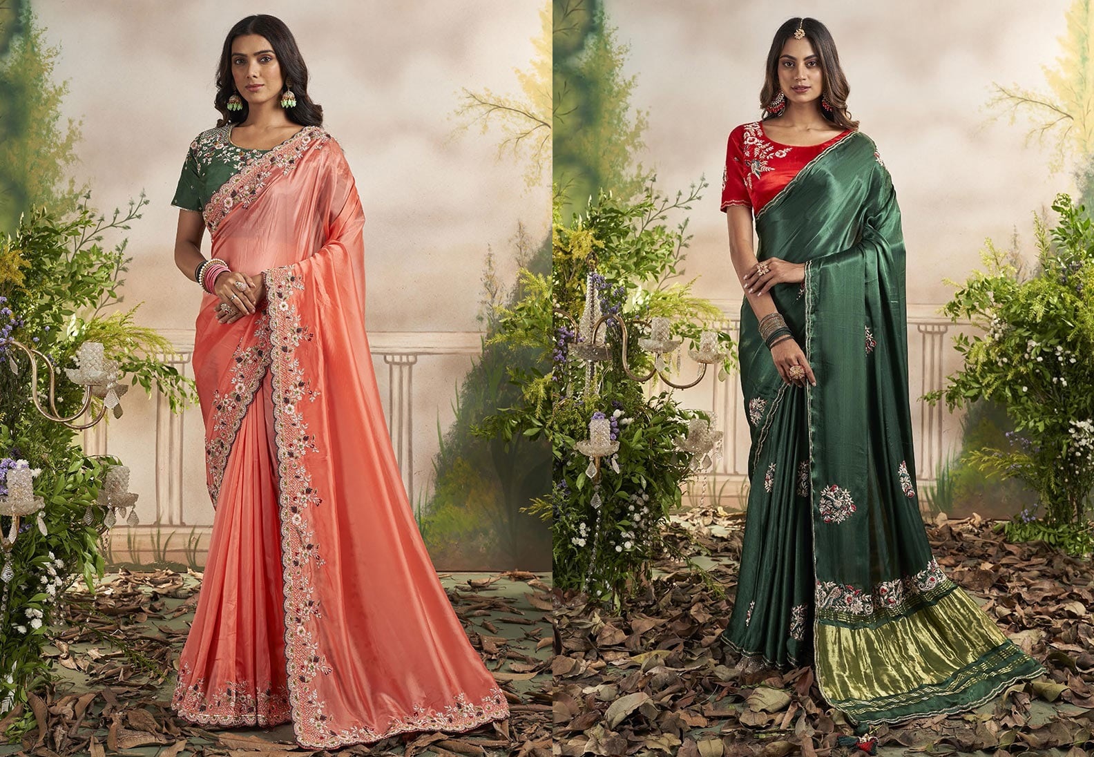 Green Art Silk Hand Work Saree Wedding Wear
