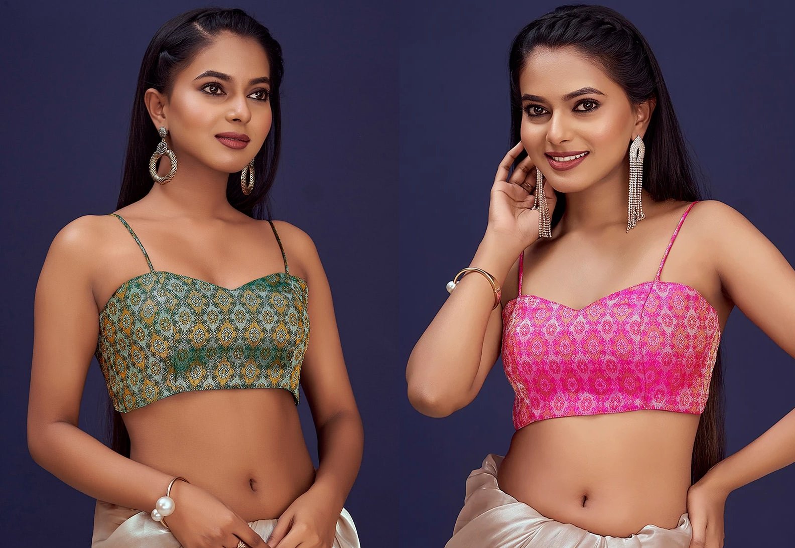 Pink Benarasi Silk Woven Jacquard festive Blouse Party Wear