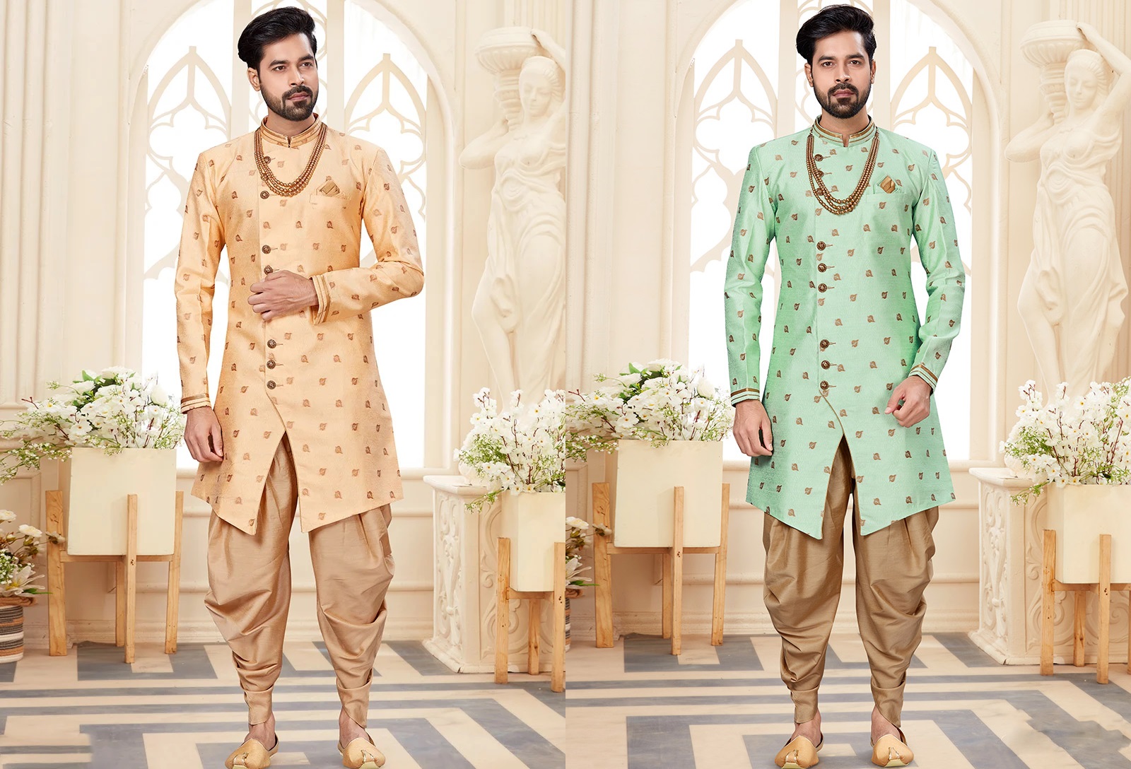 Art Silk Indowestern Sherwani Wedding Wear