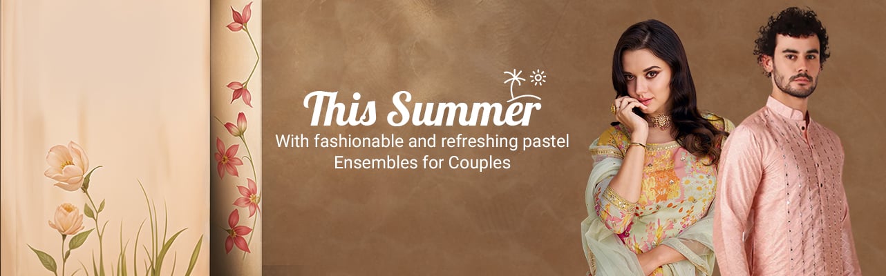 Turn up the heat this summer with fashionable and refreshing pastel ensembles for couples!