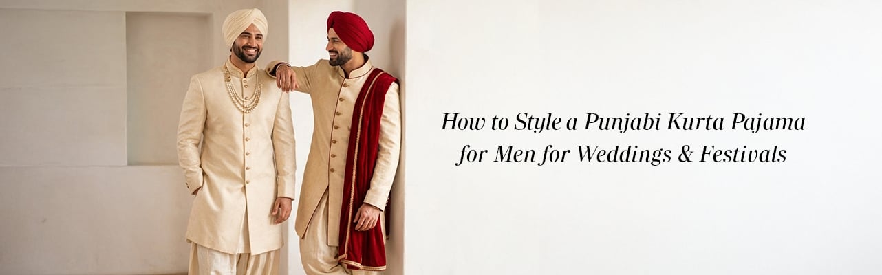 Punjabi Kurta Pajama for Men for Weddings & Festivals,