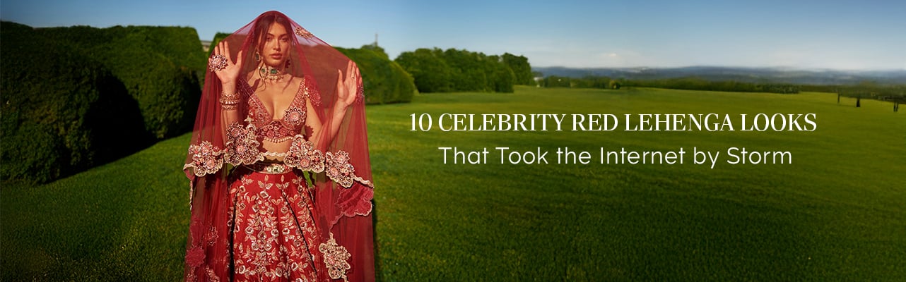 Celebrity Red Lehenga Looks