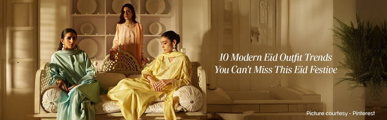 Stylish modern Eid outfits showcasing vibrant colors and festive designs