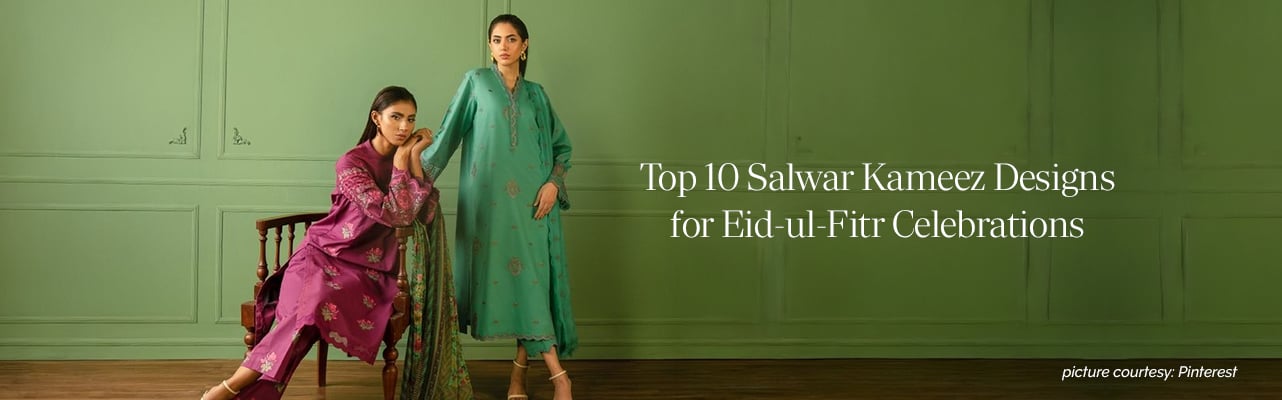 Elegant Salwar Kameez designs featuring vibrant colors and intricate embroidery for Eid celebrations