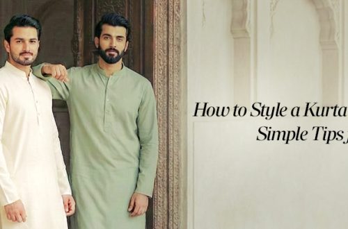 Man wearing elegant kurta pajama styled with stole and mojris for Eid celebration look festive