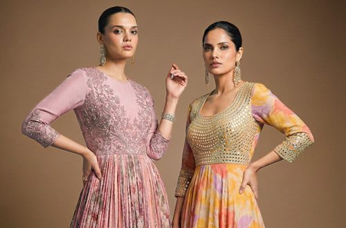 Women’s Georgette Anarkali suit, lightweight, stylish, comfortable summer ethnic wear outfit