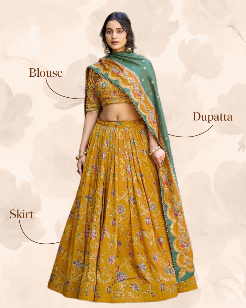 Lehenga skirt + new blouse