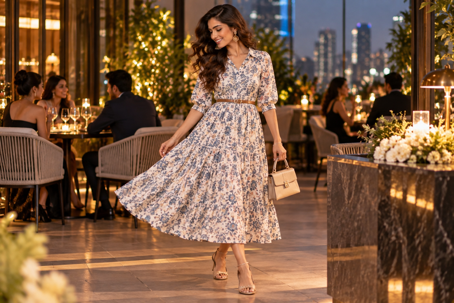 Belted Midi for an Office Dinner