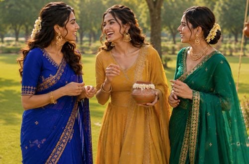 How to Style Blue, Yellow & Green for Janmashtami