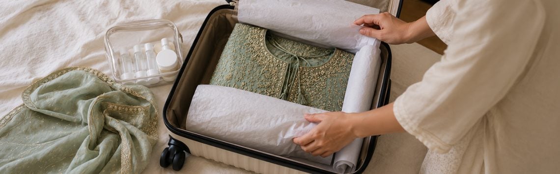 packing heavy embroidered outfit