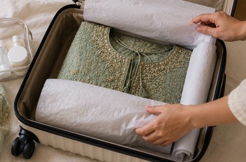 packing heavy embroidered outfit