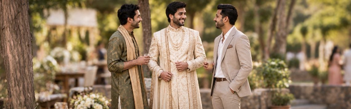 Sherwani, Kurta, or Suit? A Guide for Grooms and Guests