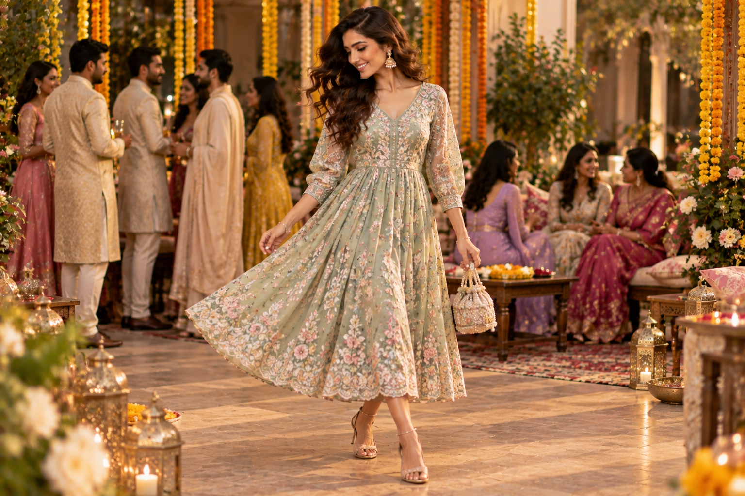 Embroidered Midi for a Family Function