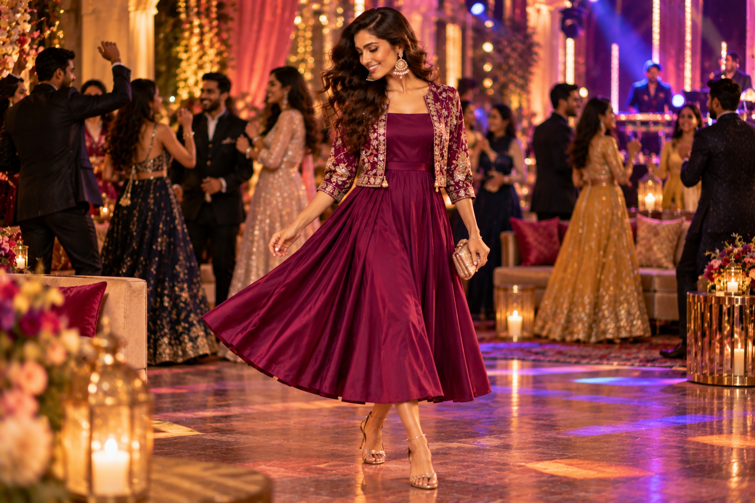 Indo-Western Midi for Sangeet