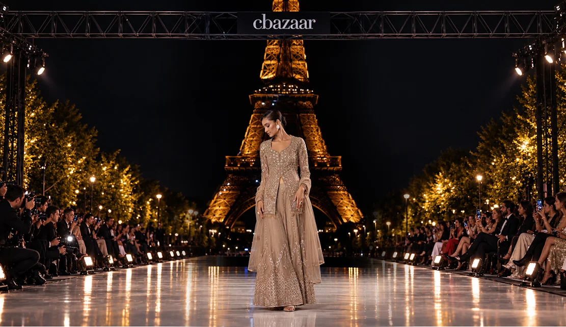 Ivory Gold Palazzo Suit