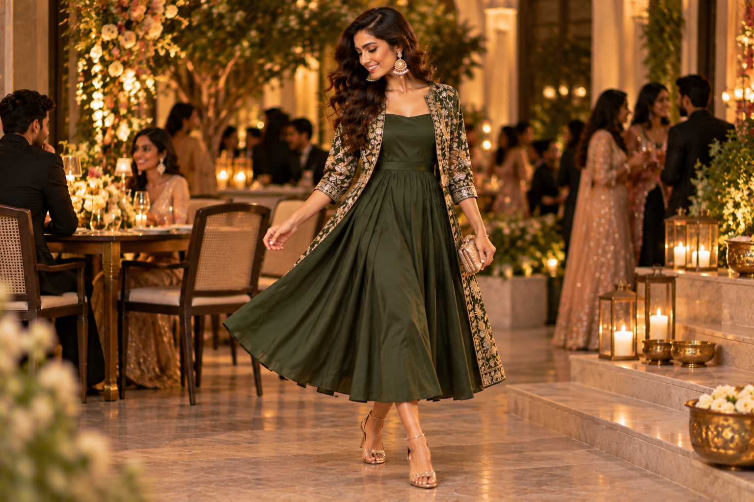 Jacketed Midi for a Festive Dinner