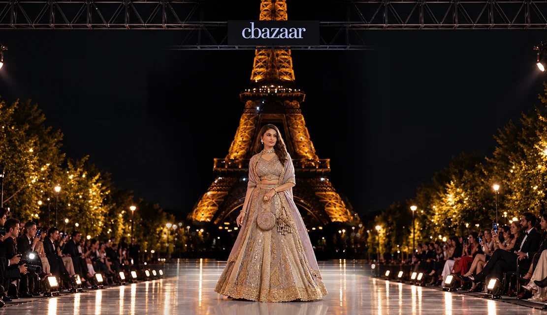 Mauve Banarasi Lehenga
