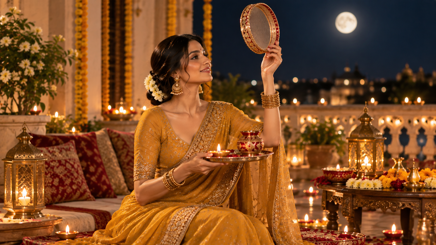 Mustard and Gold Saree