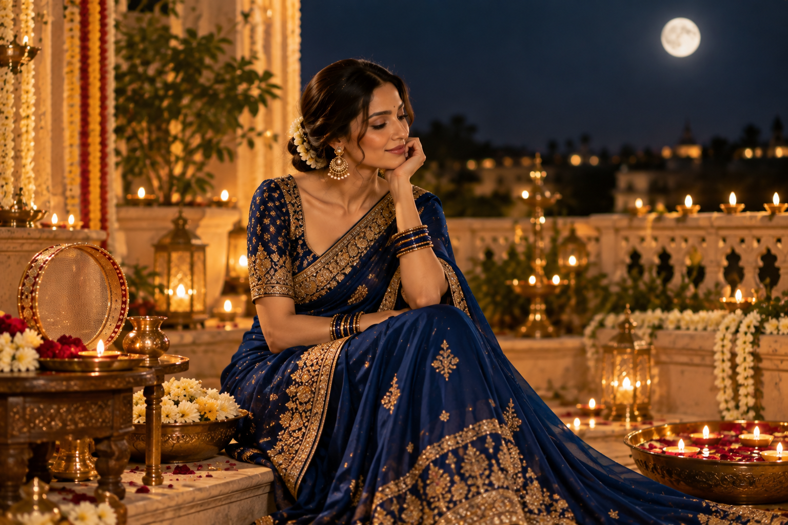 Royal Blue Saree