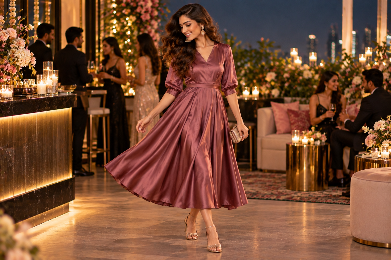 Silk Midi for Cocktail Hour