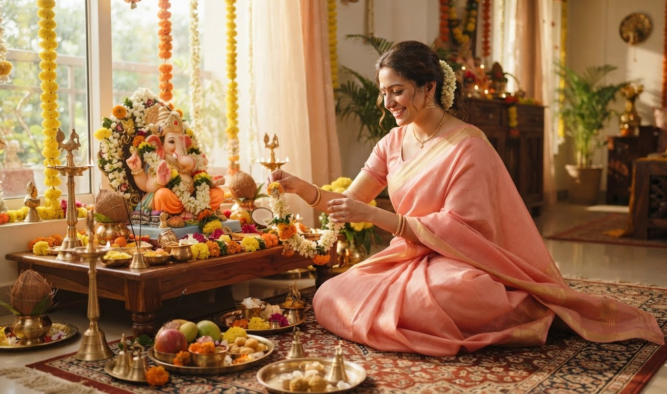 Morning Puja: Built for Sitting, Bending, and Bells
