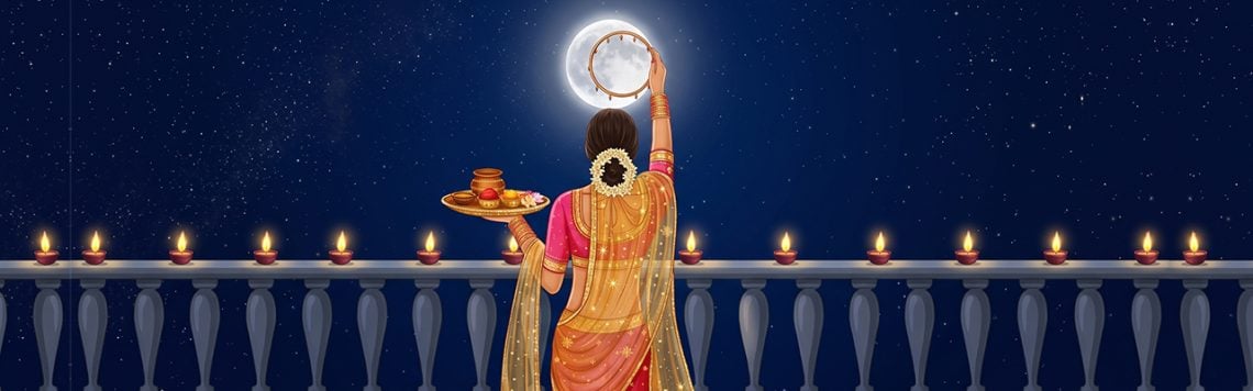 Karwa Chauth Look from Puja
