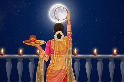 Karwa Chauth Look from Puja