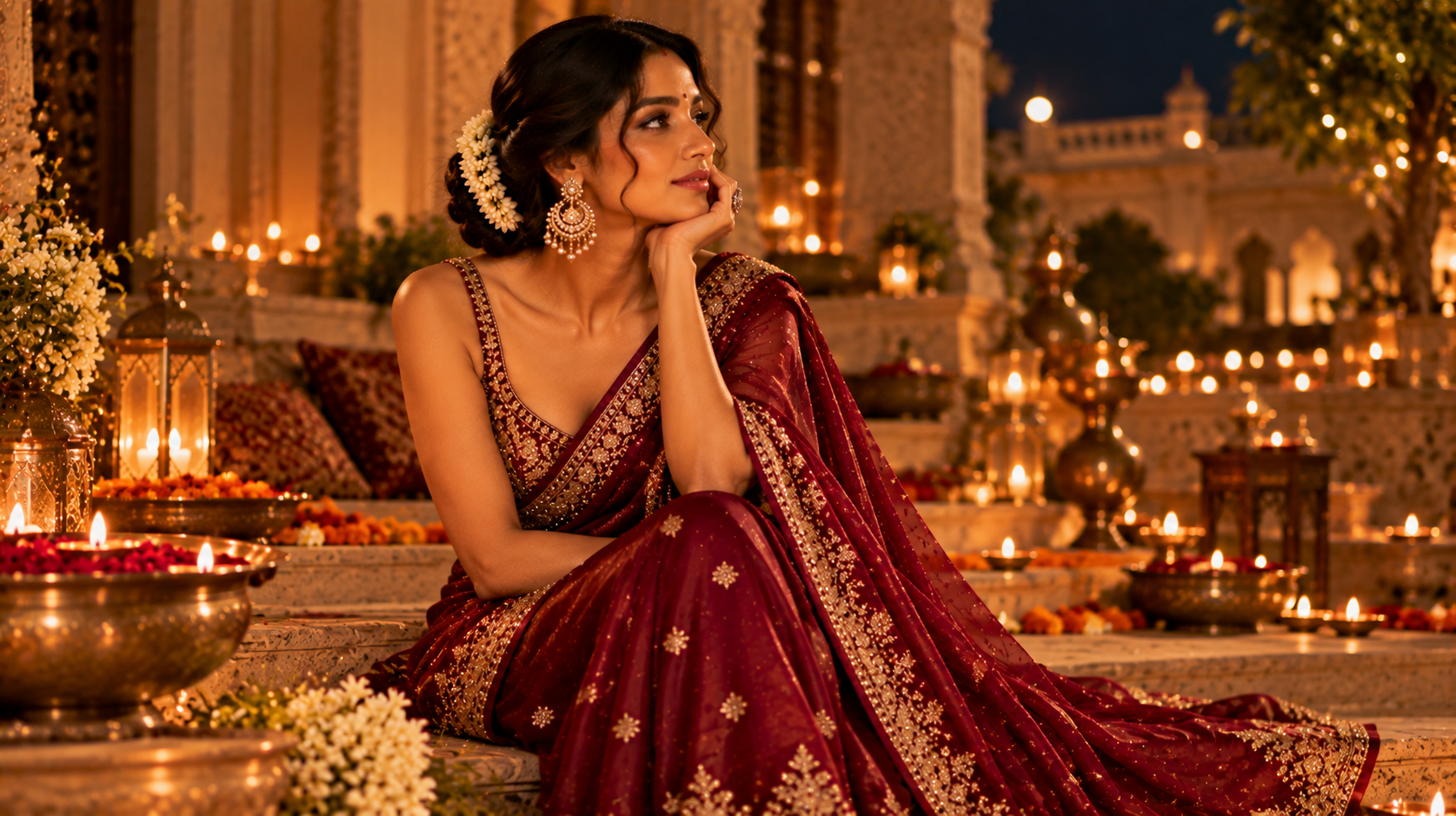 Saree With Just Enough Drama